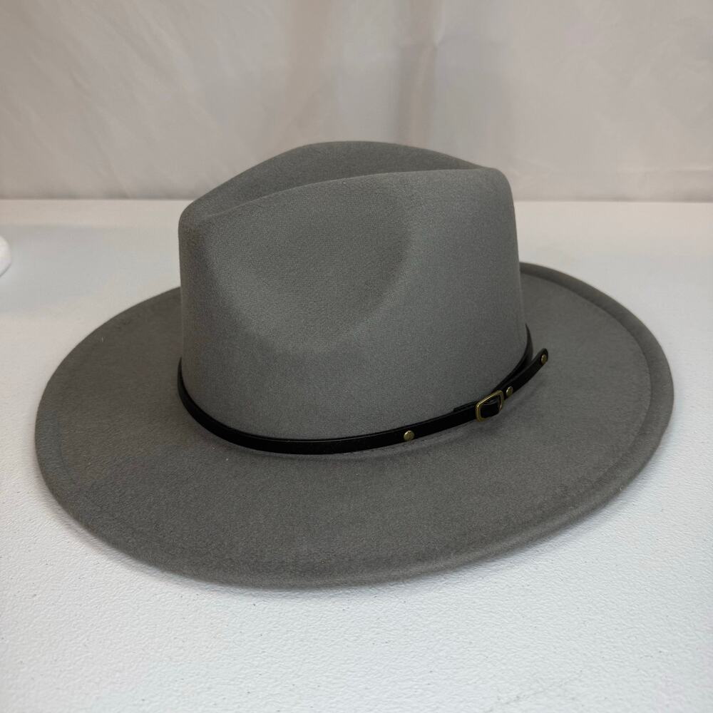 Womens Mens Two Tone Red Bottom Wide Brim Fedora Wool Felt Hat Jazz Panama Cap